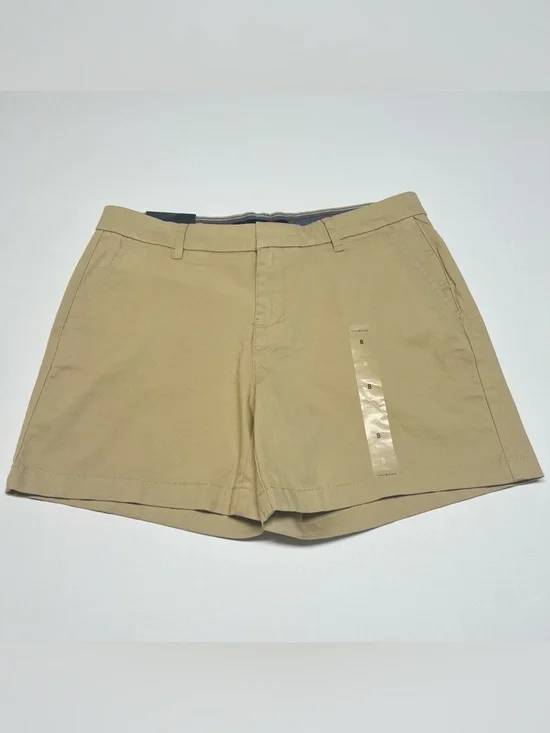 TOMMY HILFIGER Hollywood Shorts Khaki Size 8 Women’s Chino Classic Casual NWT - Picture 9 of 9
